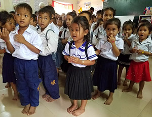 Kindergarten kids at Kaun Khlong Primary School