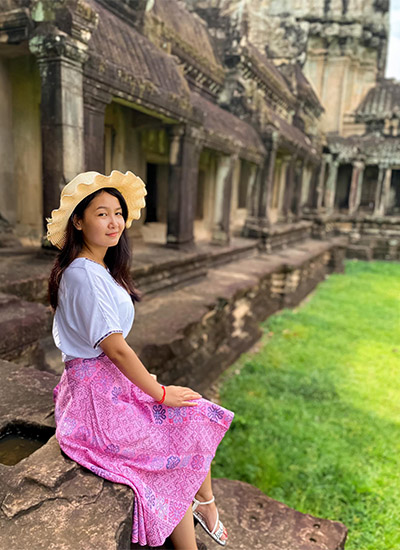 Sreynit at Angkor Wat, 2022